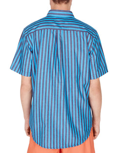 Obey Langton Short-sleeve Striped Regular Fit Shirt Sky Blue Multi thumbnail 3
