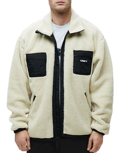 Obey Out There Regular Fit Sherpa Jacket Natural thumbnail 1
