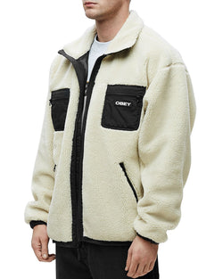 Obey Out There Regular Fit Sherpa Jacket Natural thumbnail 3
