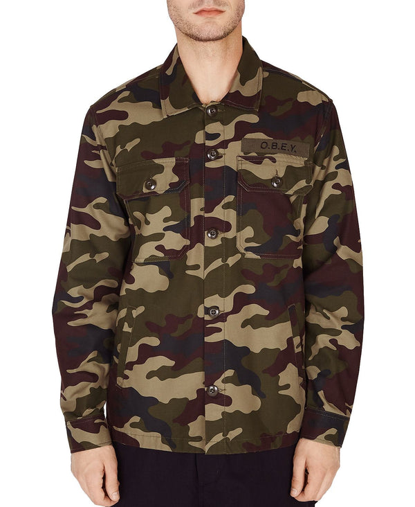 Obey Station Camouflage-print Shirt Jacket Field Camo