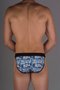 Obviously Blue Geometric Low-Rise Bikini Brief thumbnail 3