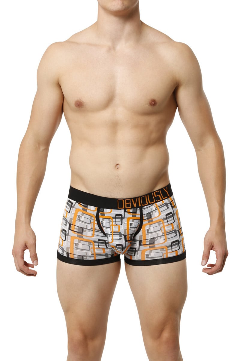 Obviously Orange Geometric Low-Rise Boxer Brief