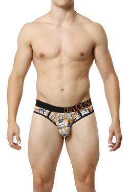 Obviously Orange Geometric Low-Rise Brief thumbnail 1