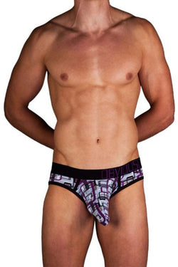 Obviously Purple Geometric Low-Rise Brief thumbnail 1