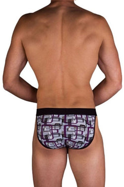 Obviously Purple Geometric Low-Rise Brief thumbnail 2