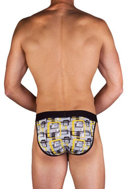 Obviously Yellow Geometric Low-Rise Bikini Brief thumbnail 2