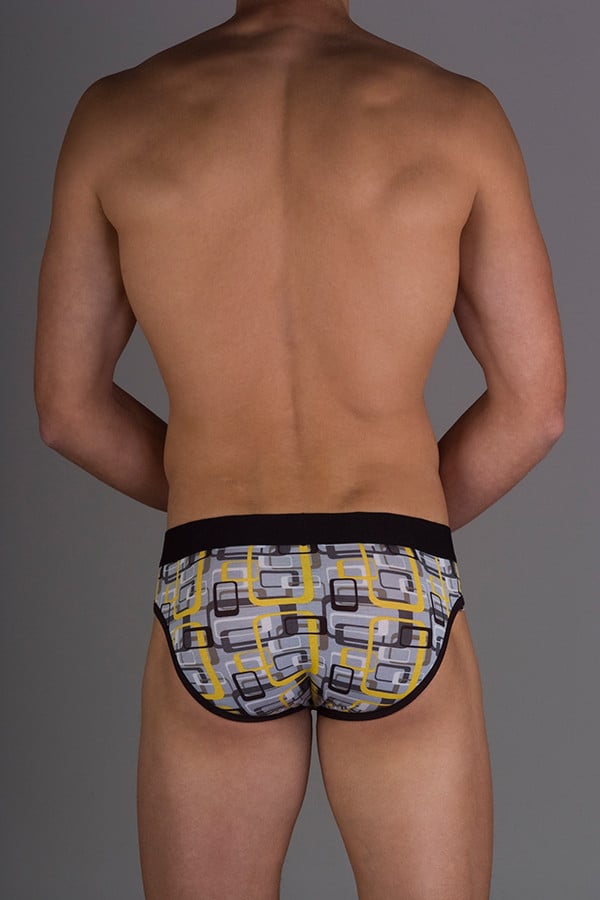 Obviously Yellow Geometric Low-Rise Brief
