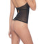 Oh La La Cheri Black Bustier With Jacquard Panels and G-String Set