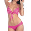 Oh La La Cheri Pink Soft Lace Tie Bra/Panty/Mask Set