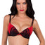 Oh La La Cheri Red/Black Lace Molded Cup Bra