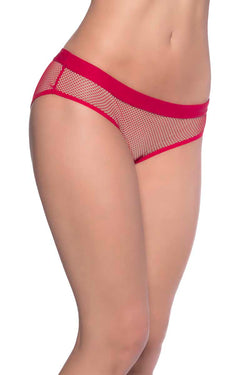 Oh La La Cheri Red Open Back Fishnet Panty thumbnail 2