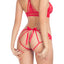 Oh La La Cheri Red Soft Lace Tie Bra/Panty/Mask Set