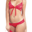 Oh La La Cheri Red Soft Lace Tie Bra/Panty/Mask Set