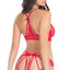 Oh La La Cheri Red Soft Lace Tie Bra/Panty/Mask Set