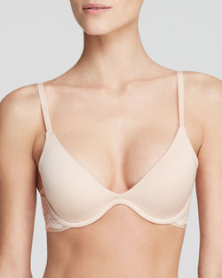 On Gossamer Beautifully Basic Plunge Bra Champagne thumbnail 1