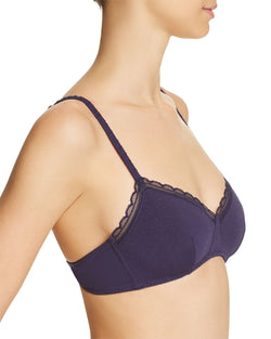 On Gossamer Cabana Cotton Blend Bralette Navy thumbnail 3