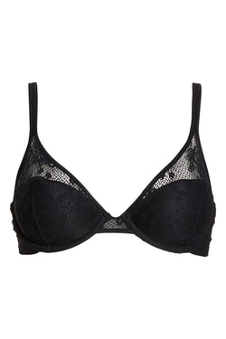 OnGossamer Black Racy Lace Underwire Demi Bra thumbnail 3