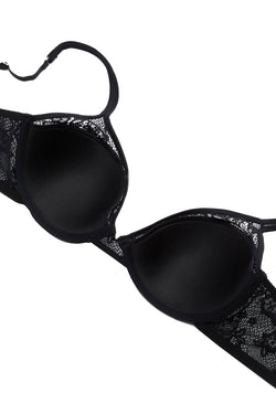 OnGossamer Black Racy Lace Underwire Demi Bra thumbnail 4