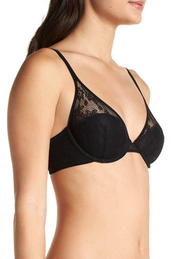 OnGossamer Black Racy Lace Underwire Demi Bra thumbnail 2