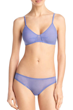 OnGossamer Bleached Denim Hip Mesh Bikini Brief thumbnail 3