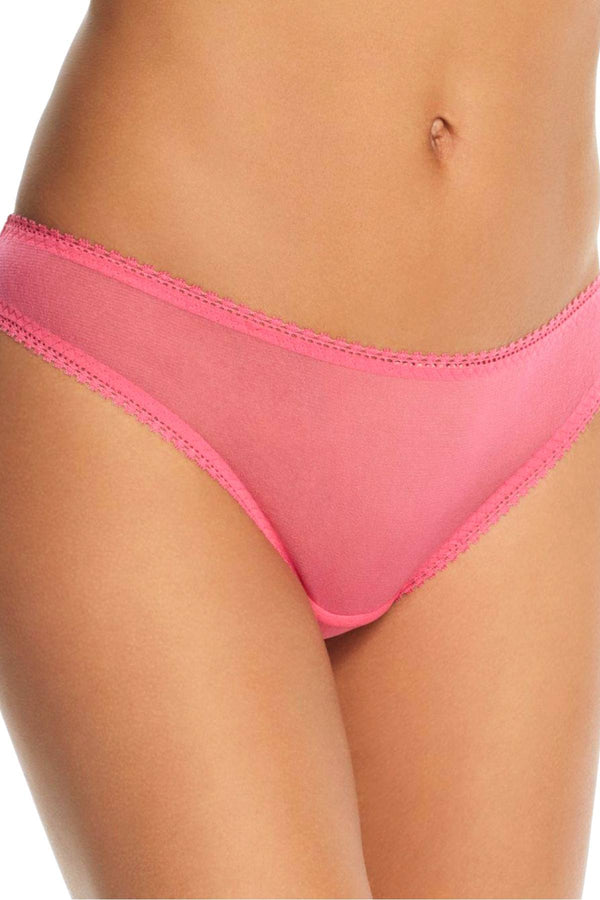 OnGossamer Cosmo Pink Hip Mesh Bikini Brief