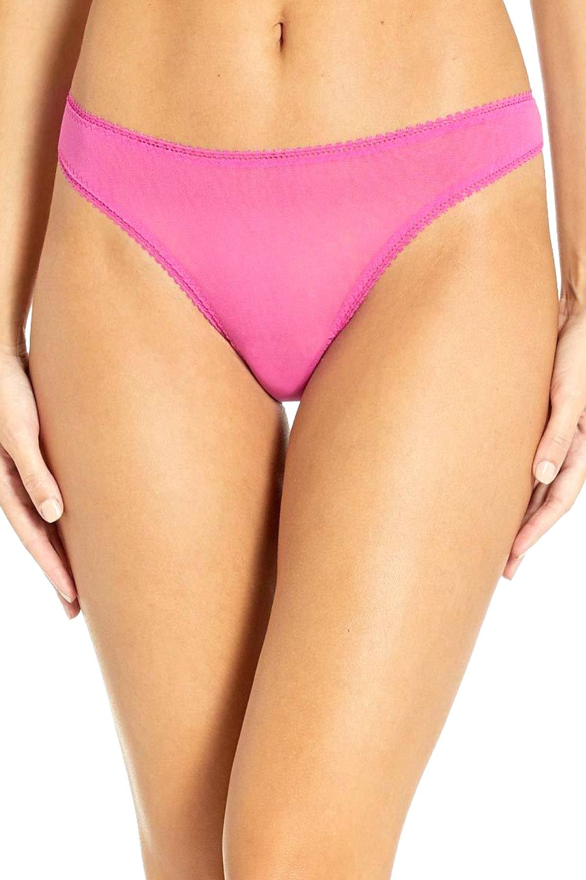 OnGossamer Cosmo Pink Mesh Hip G Thong