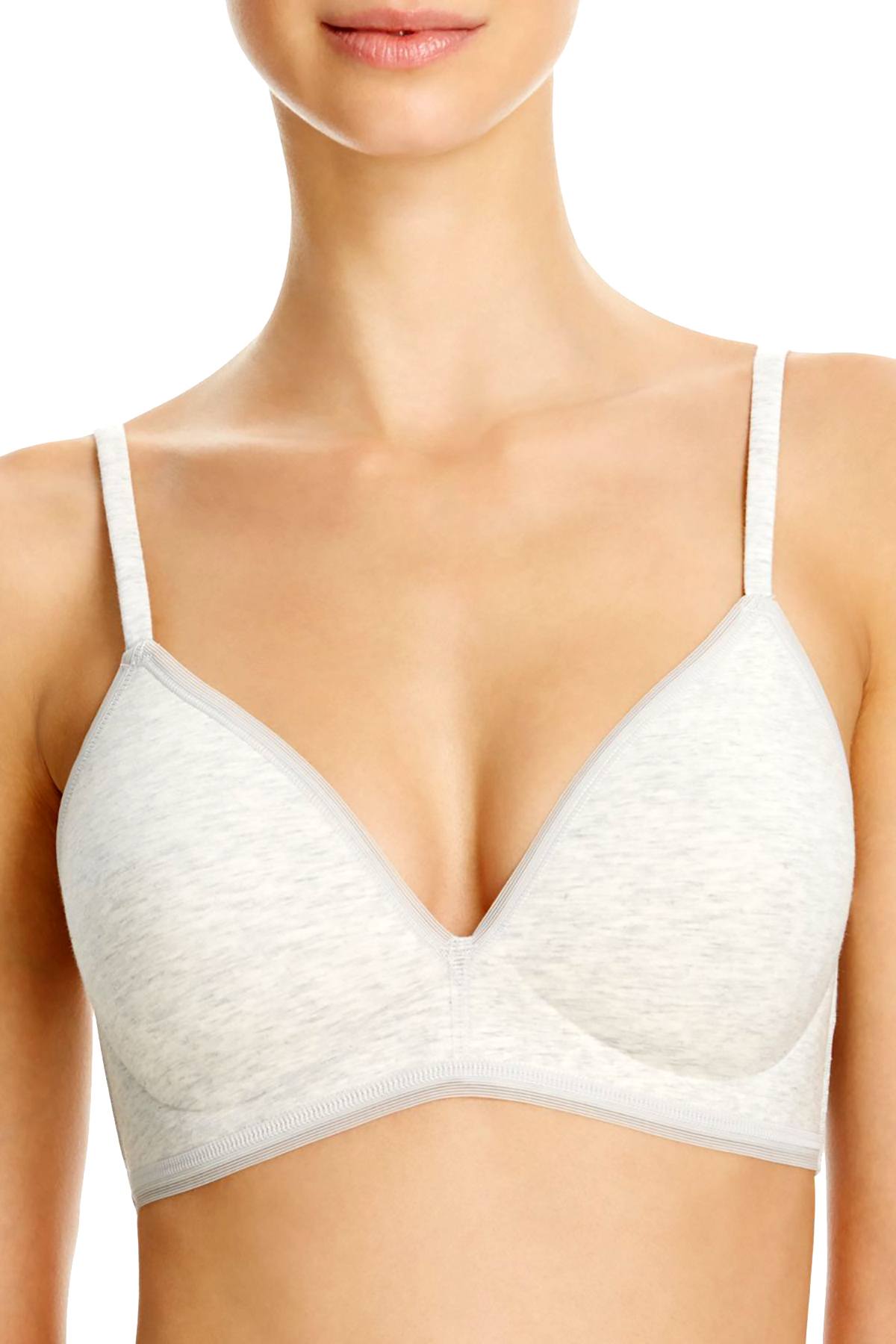 OnGossamer Heather Grey Cabana Cotton Modal Wirefree Lounge Bra