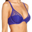 OnGossamer Lapis Racy Lace Underwire Demi Bra