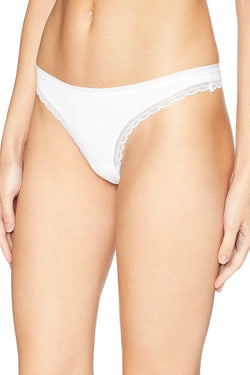 OnGossamer White Cabana Cotton/Modal Hip G Thong thumbnail 3