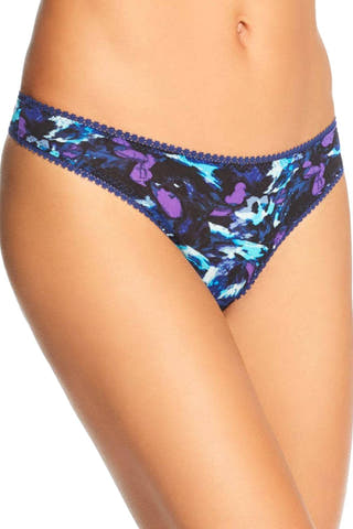OnGossamer Wind Blossom Printed Mesh Hip G Thong