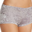 Only Hearts Silver Velvet Heart-Back Hipster Boyshort