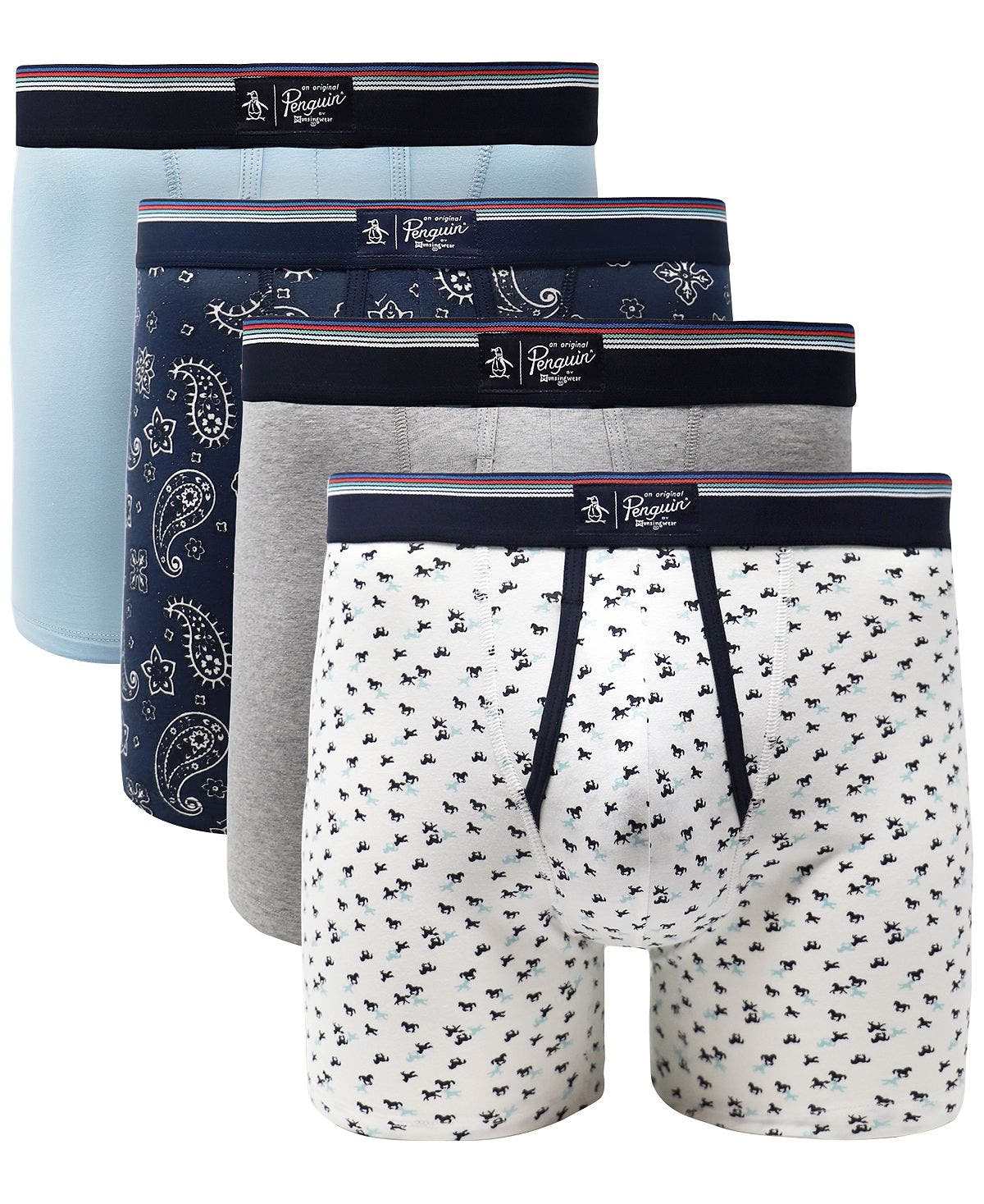 Original Penguin 4-pk. Graphic Boxer Briefs Cool Blue