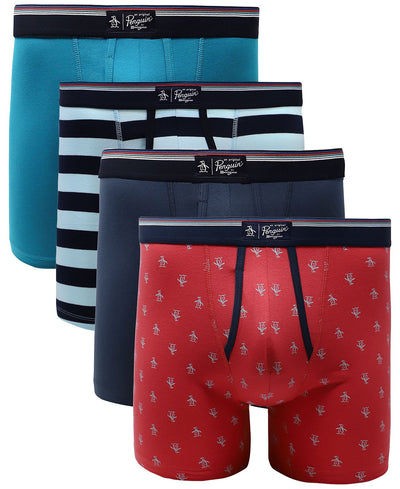 Original Penguin 4-pk. Graphic Boxer Briefs Sapphire Blue