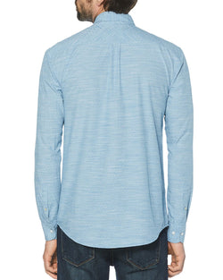 Original Penguin Cotton Slub Dot Slim Fit Button-down Shirt Deep Water thumbnail 3