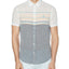 Original Penguin Cotton-blend Color-blocked Engineered Stripe Slim Fit Button-down Shirt Ballad Blue