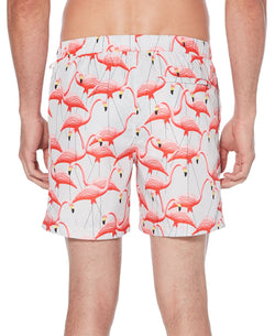 Original Penguin Flamingo-print Swim Trunks Ballad Blue thumbnail 2