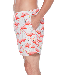Original Penguin Flamingo-print Swim Trunks Ballad Blue thumbnail 3
