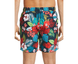 Original Penguin Floral Print Twill Swim Trunks Dark Sapphire thumbnail 3