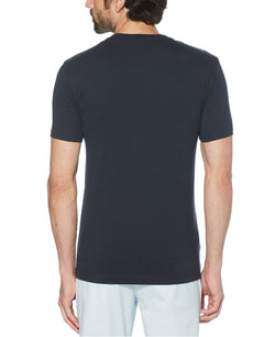 Original Penguin Floral Stamp Pete Short Sleeve T-shirt Dark Sapphire thumbnail 2