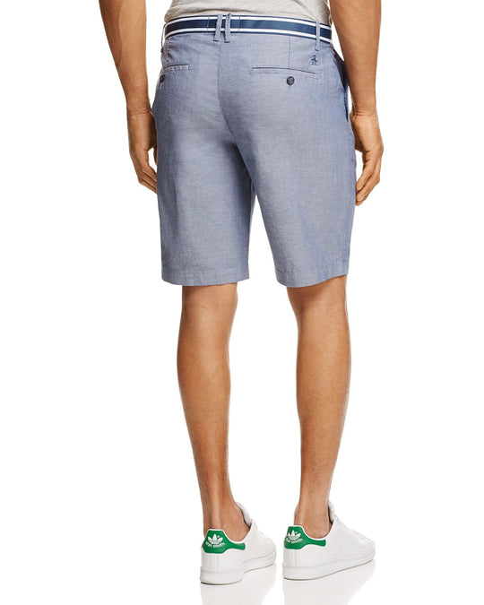 Original Penguin Grosgrain Trim Oxford Shorts Dark Denim