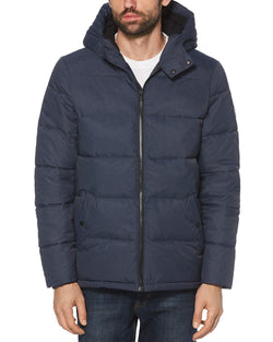 Original Penguin Heathered Slim Fit Puffer Jacket Dark Sapphire thumbnail 1