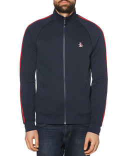 Original Penguin Logo Embroidered Stripe Trimmed Track Jacket Dark Sapphire thumbnail 1