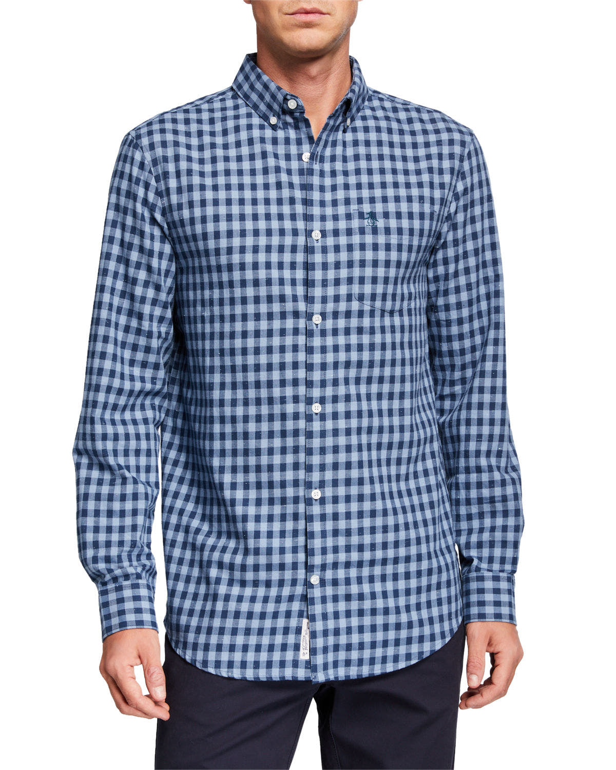 Original Penguin Men's Long-Sleeve Jaspe Check Shirt