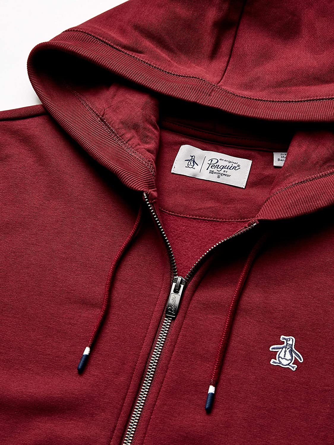 Original Penguin Men's Sticker Pete Hooded Jacket Tawny Port | CheapUndies