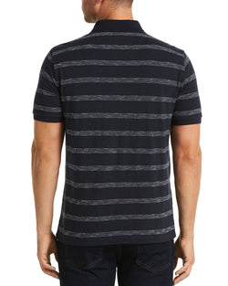 Original Penguin Paisley Fill Pete Slim Fit Polo Shirt Dark Sapphire thumbnail 3
