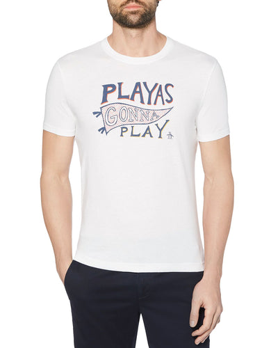 Original Penguin Playas Gonna Play Graphic Tee Bright White
