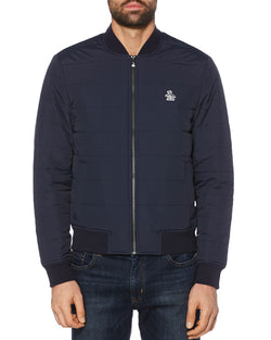 Original Penguin Quilted Bomber Jacket Dark Sapphire thumbnail 1