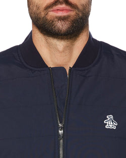 Original Penguin Quilted Bomber Jacket Dark Sapphire thumbnail 2