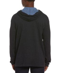 Original Penguin Reversible Knit Hooded Sweater Navy Heather thumbnail 2