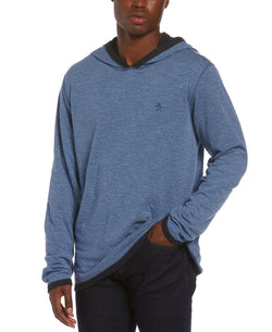 Original Penguin Reversible Knit Hooded Sweater Navy Heather thumbnail 3